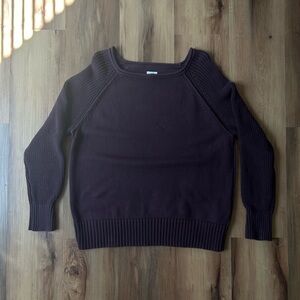 Aerie Deep Purple Scoop Neck Sweater